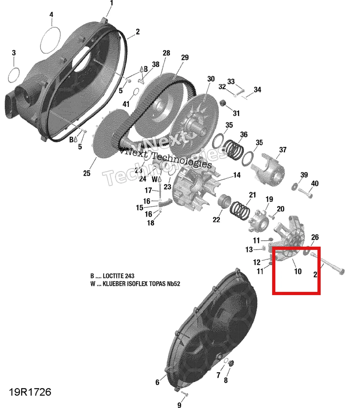 Деталь 420280662 на схеме узла 2020 Can-Am Defender HD8 Transmission - Hd8