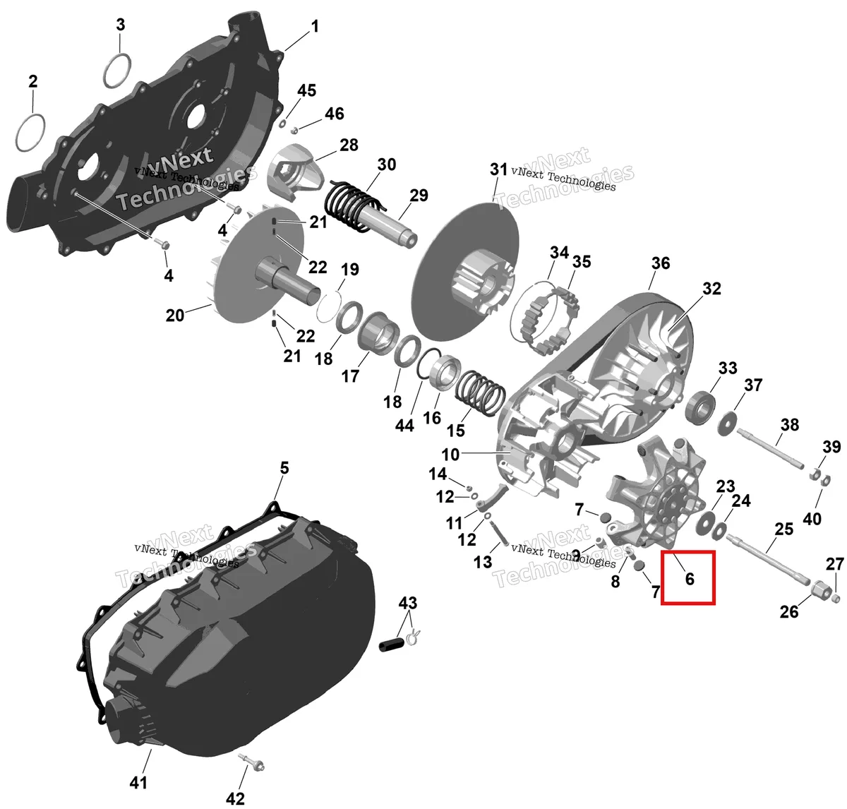 Деталь 420280664 на схеме узла 2026 Can-Am RENEGADE - 4X4 - XMR - 1000R EFI - 5UTA - Hyper Silver Rotax - Cvt