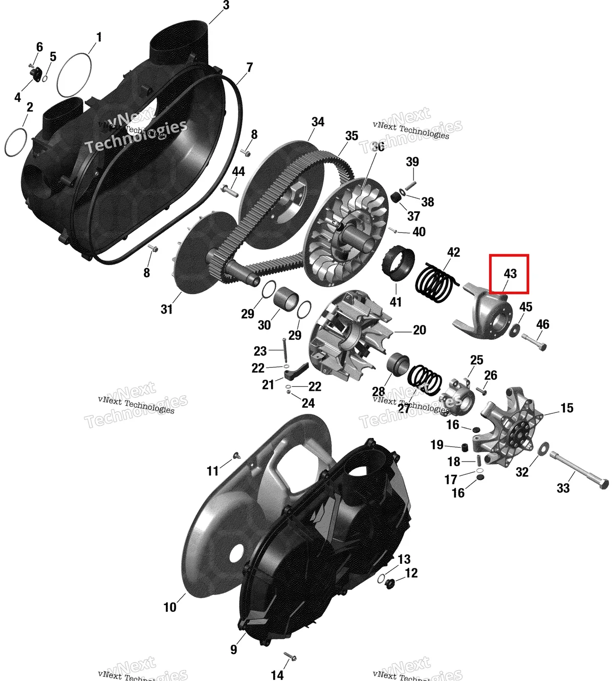 Деталь 420280706 на схеме узла 2022 Can-Am Maverick Turbo - DS Rotax - Cvt - Turbo