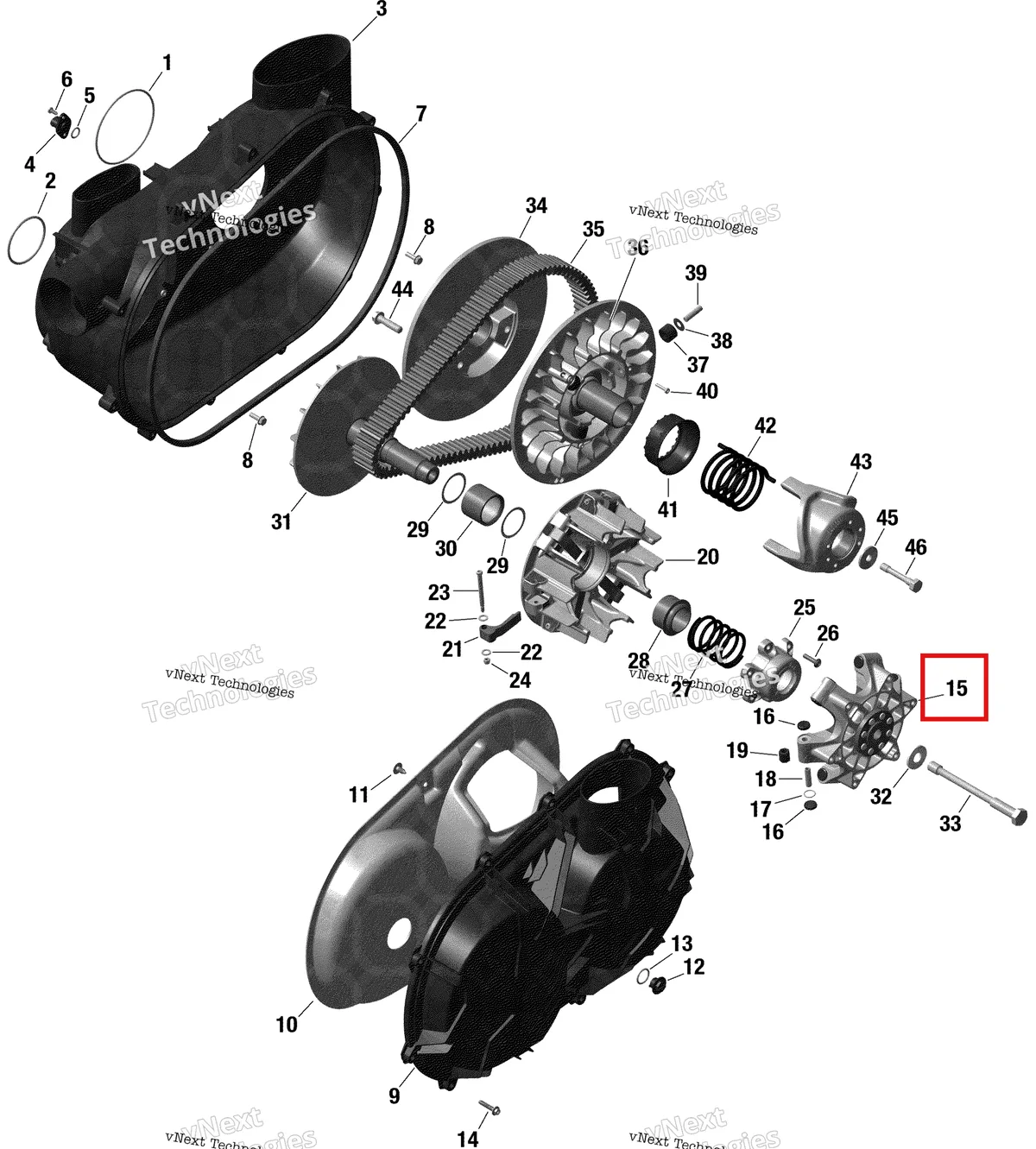 Деталь 420280725 на схеме узла 2022 Can-Am Maverick Turbo - DS Rotax - Cvt - Turbo
