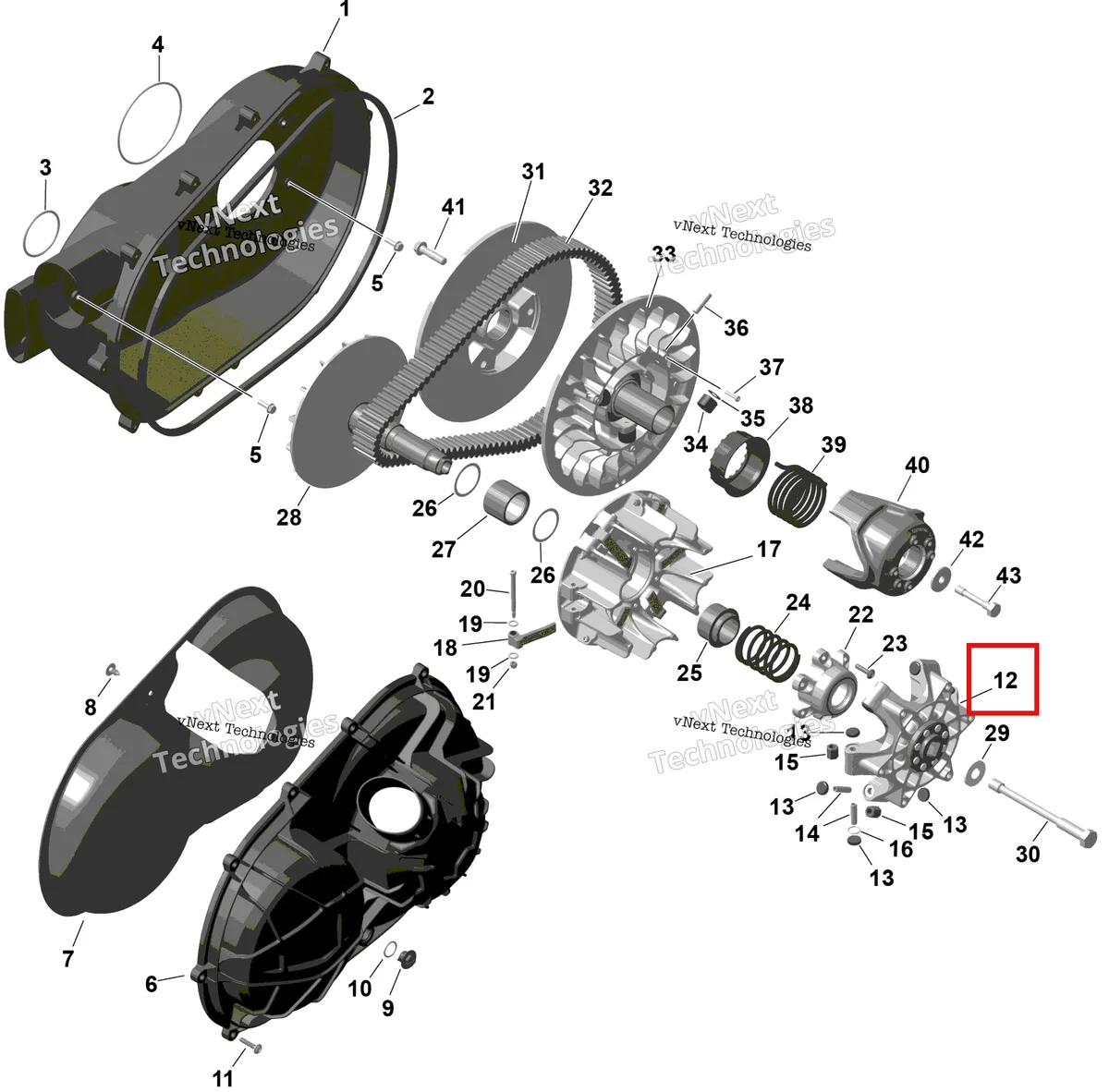 Деталь 420280727 на схеме узла 2026 Can-Am Commander - 1000R EFI - DPS - 6PTB - Compass Green - 60