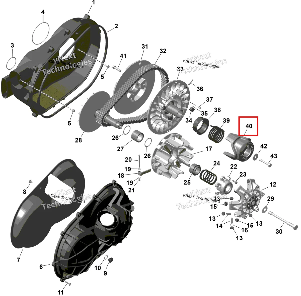 Деталь 420280755 на схеме узла 2026 Can-Am Commander - 1000R EFI - DPS - 6PTB - Compass Green - 60