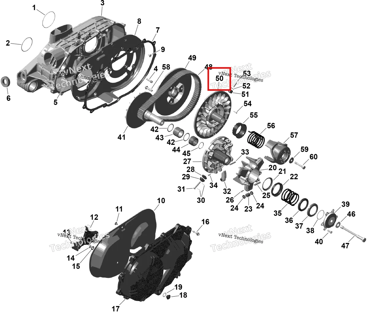 Деталь 420280804 на схеме узла 2026 Can-Am Defender - HD11 - LTD CAB - 8JTA - Dark Wildland Camo - 65