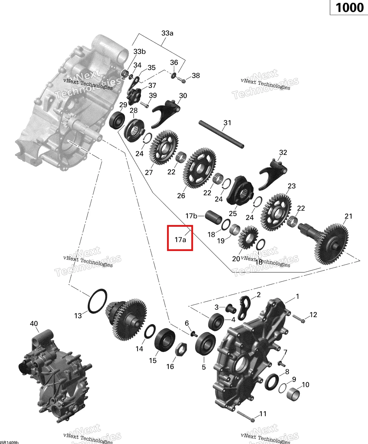 Деталь 420281150 на схеме узла 2014 Can-Am OUTLANDER 1000EFI, DPS, XT & XT-P Gear Box 2