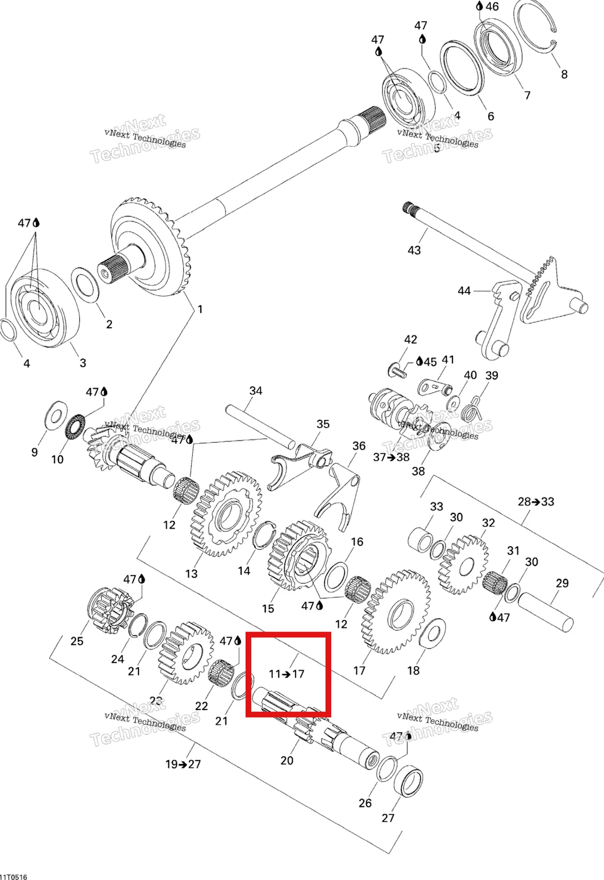 Деталь 420281282 на схеме узла Gear Shift