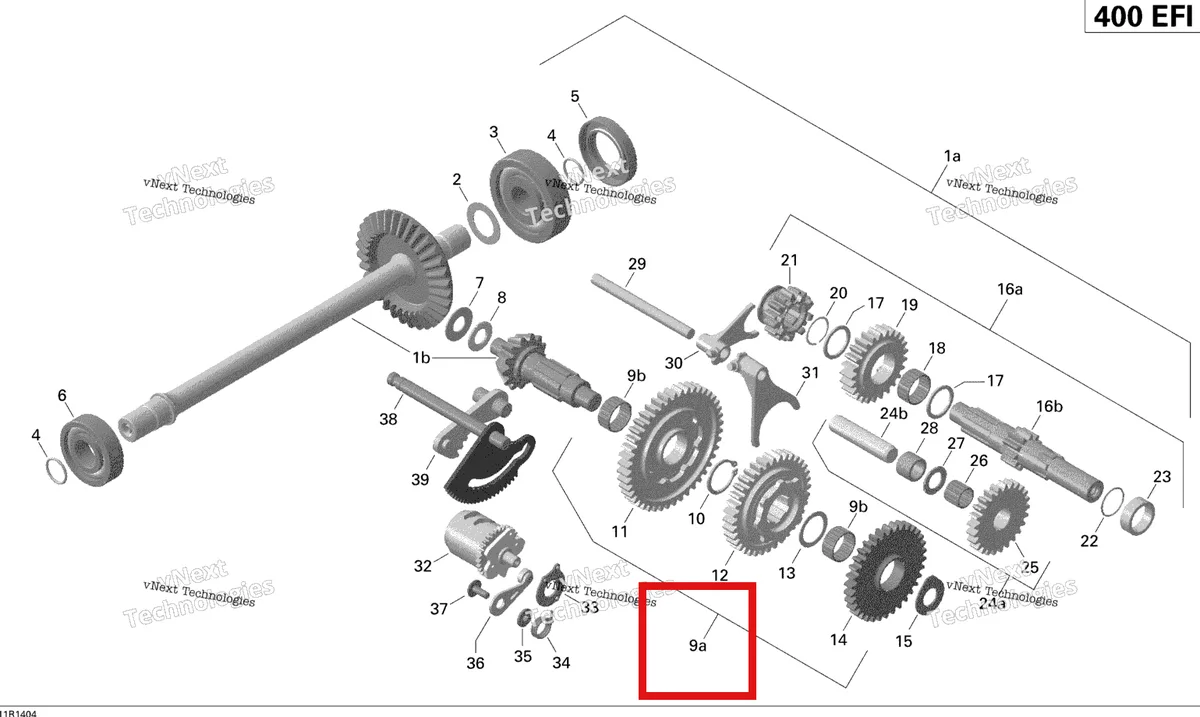 Деталь 420281286 на схеме узла 2014 Can-Am OUTLANDER 400 EFI, STD, XT Gear Shift