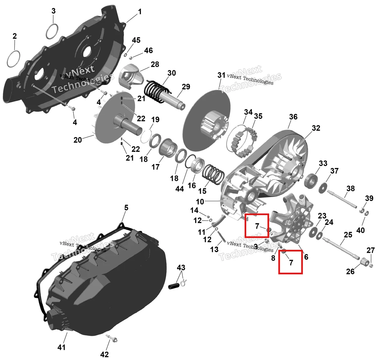 Деталь 420281296 на схеме узла 2026 Can-Am RENEGADE - 4X4 - XMR - 1000R EFI - 5UTA - Hyper Silver Rotax - Cvt