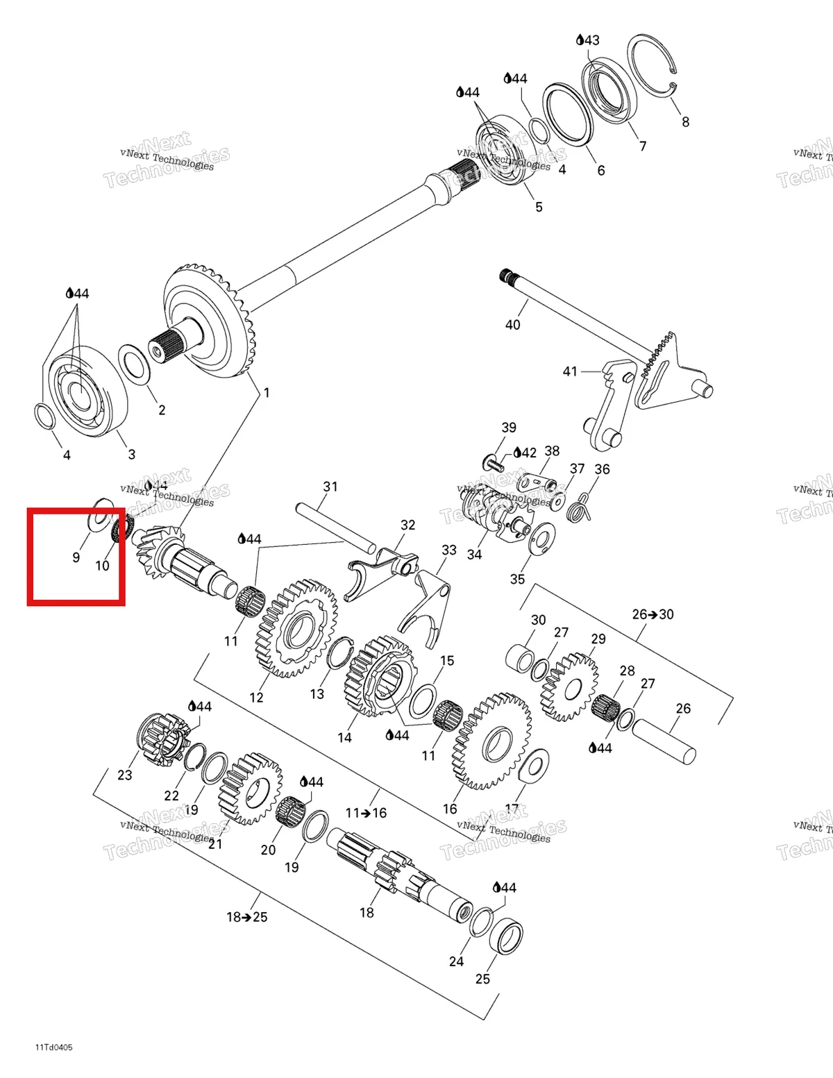 Деталь 420281304 на схеме узла 2004 Can-Am Quest STD Gear Shift