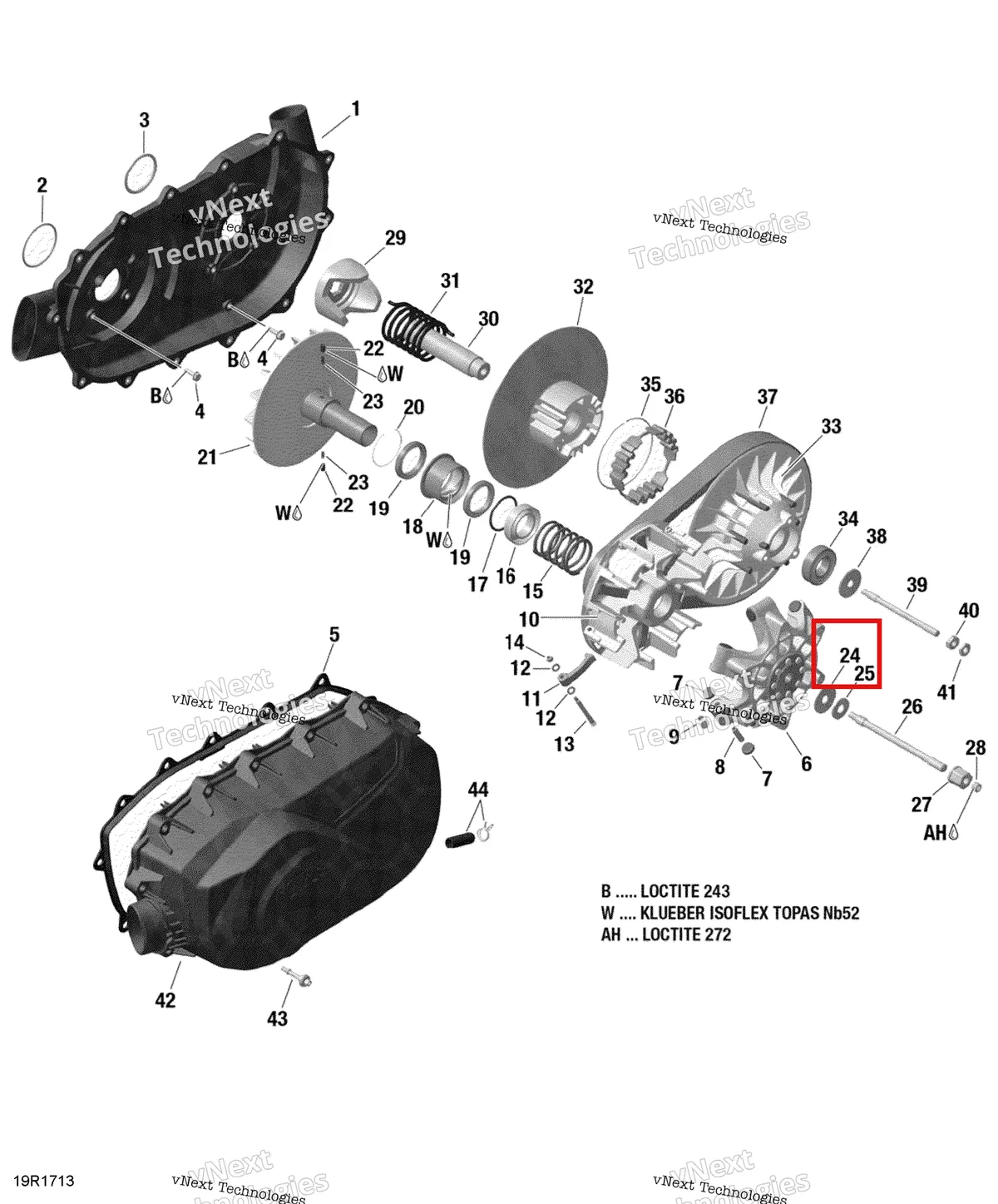 Деталь 420282830 на схеме узла 2018 Can-Am OUTLANDER - 4X4 - DPS - 1000R - 5LJA - Orange Crush Rotax - Cvt