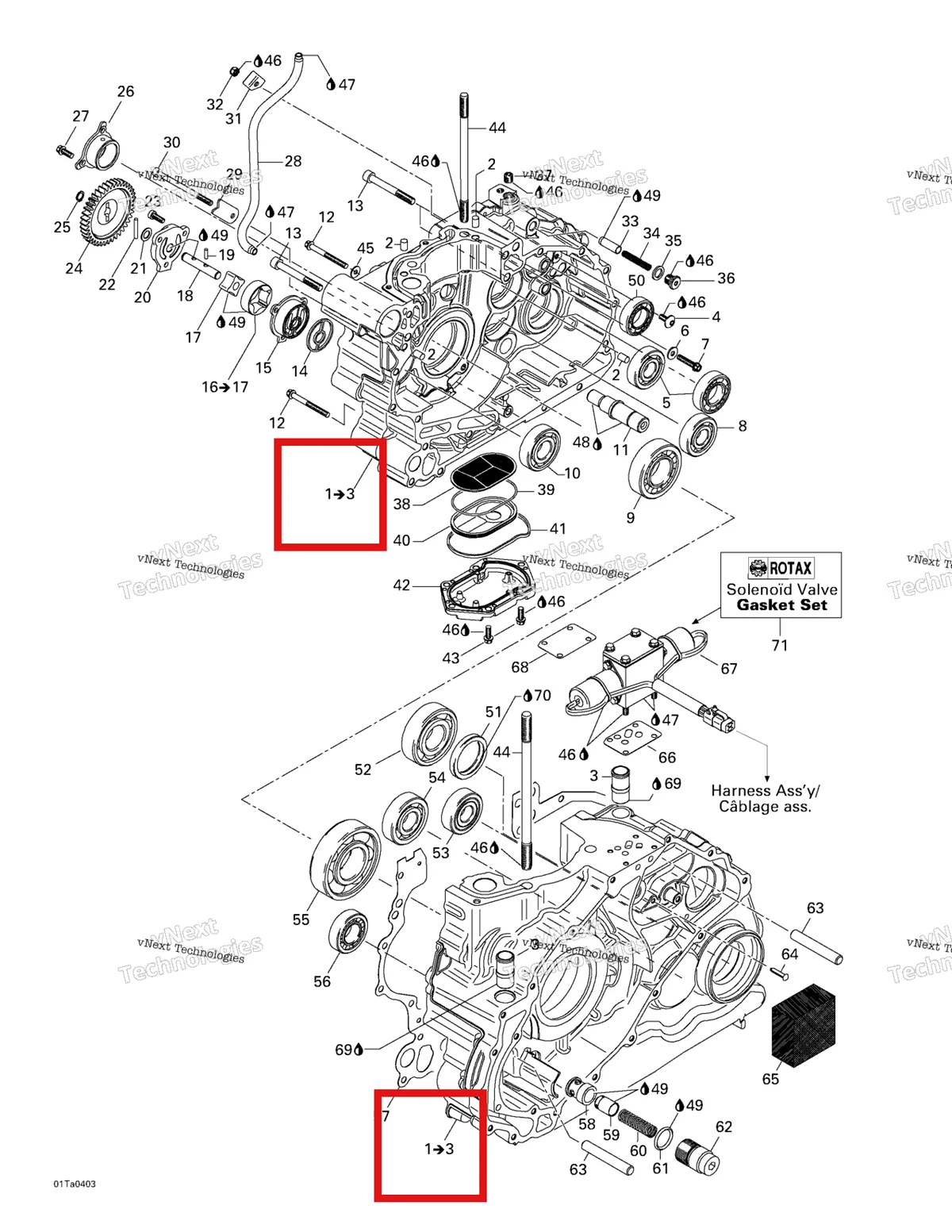 Деталь 420295881 на схеме узла 2004 Can-Am Traxter XL Crankcase