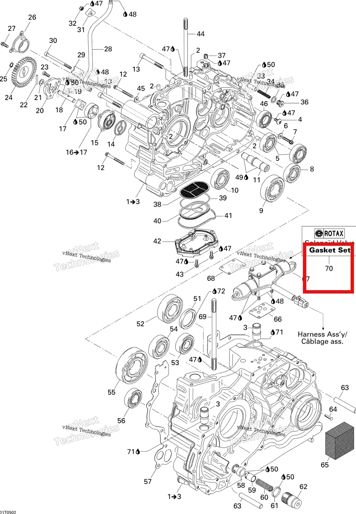 Деталь 420296375 на схеме узла 2005 Can-Am Traxter 5 Speed Crankcase