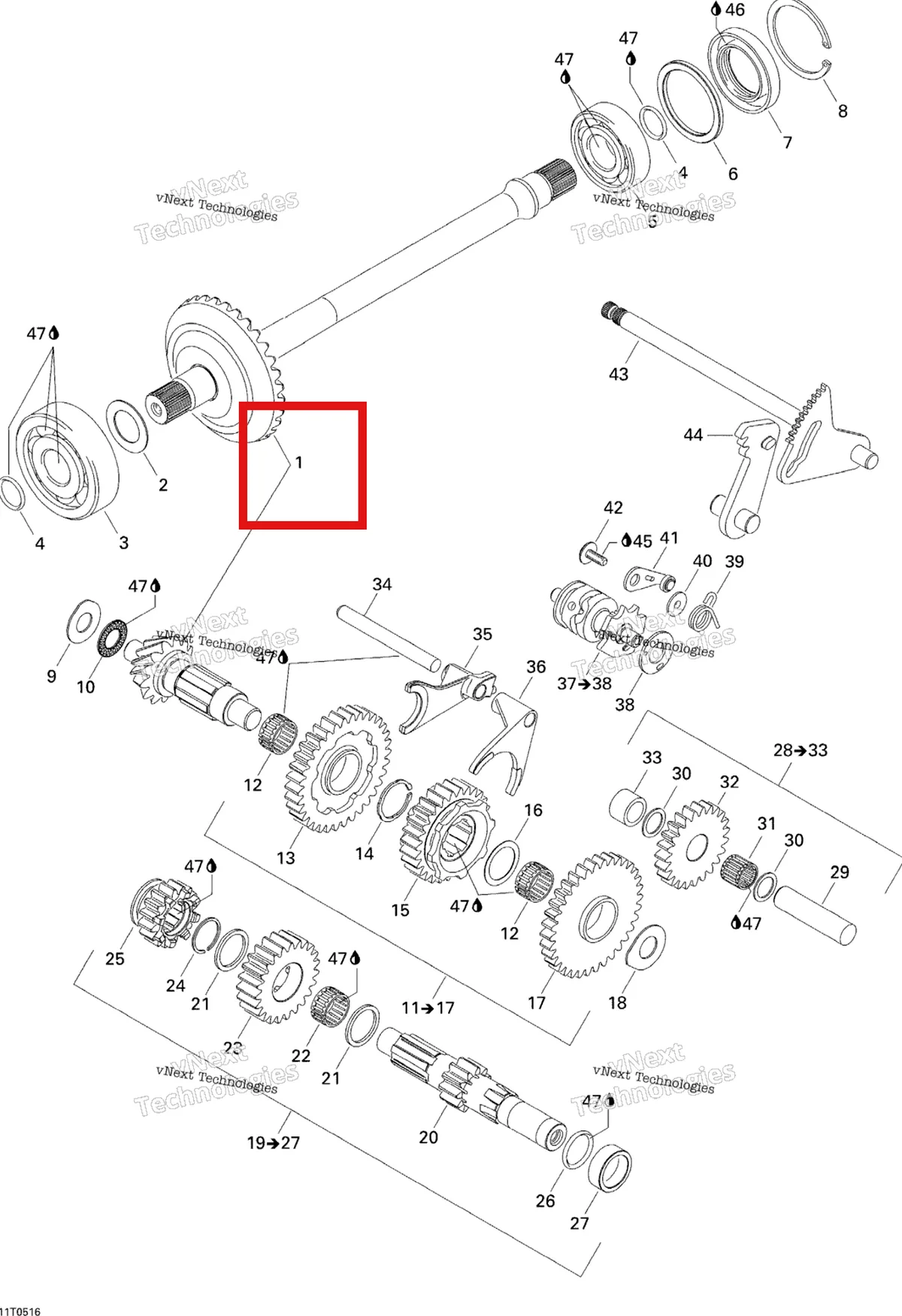 Деталь 420296530 на схеме узла Gear Shift