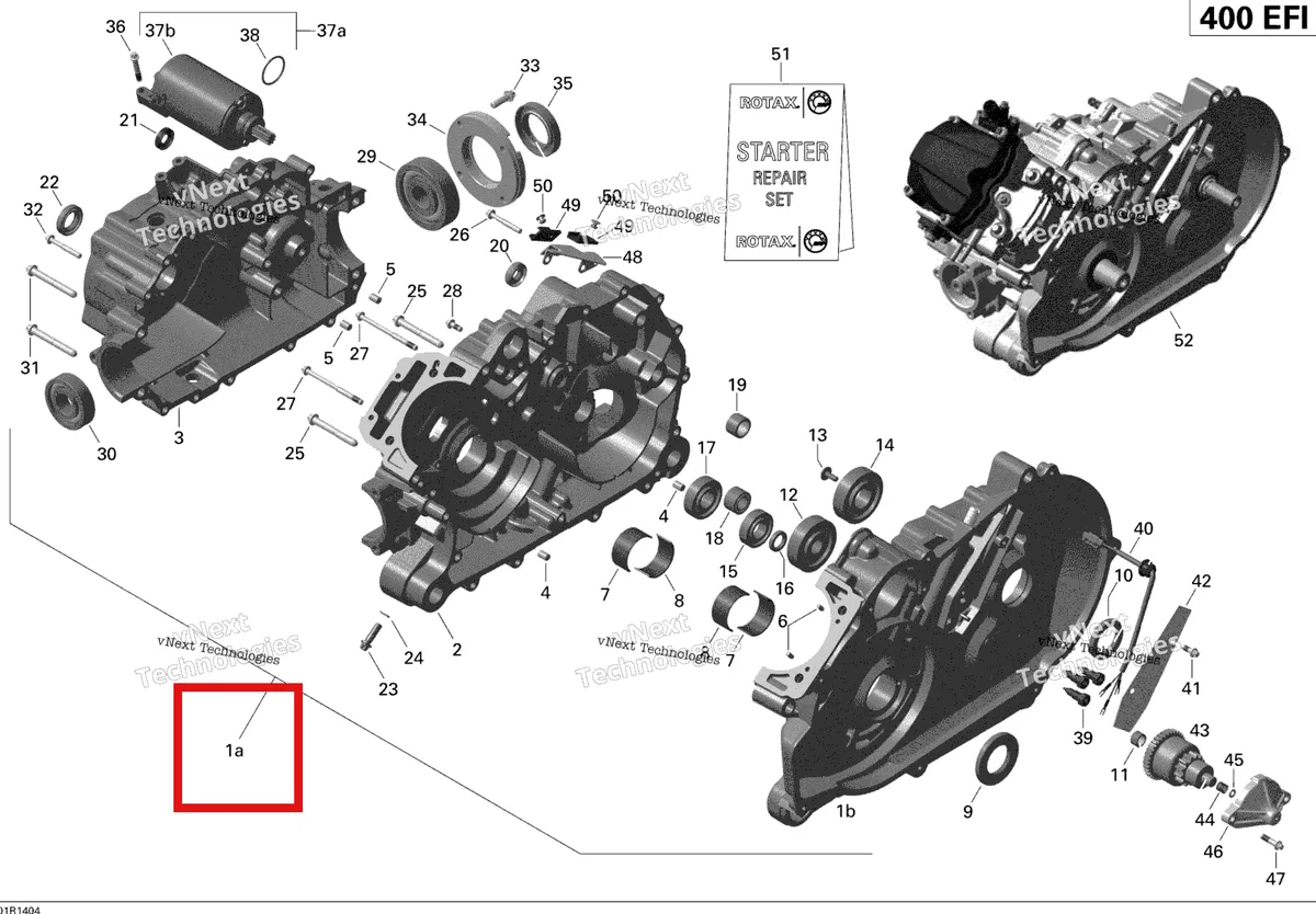 Деталь 420296761 на схеме узла 2014 Can-Am OUTLANDER 400 EFI, STD, XT Crankcase