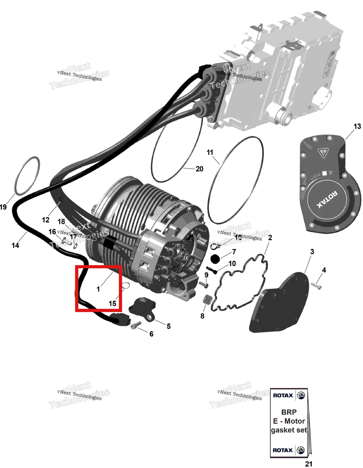 Деталь 420352025 на схеме узла 2026 Can-Am OUTLANDER - 4X4 - EV - 2WTB - Bright White Rotax - E-Motor