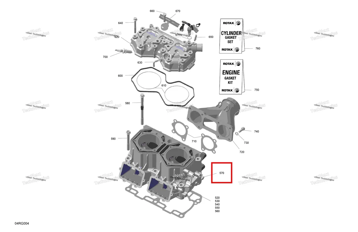 Деталь 420413575 на схеме узла 2027 Ski-Doo SUMMIT - X - 850 E-TEC Turbo R - TPVH - Orange Crush - 16X154X3P5F Track - SHOT starter Rotax - Cylinder