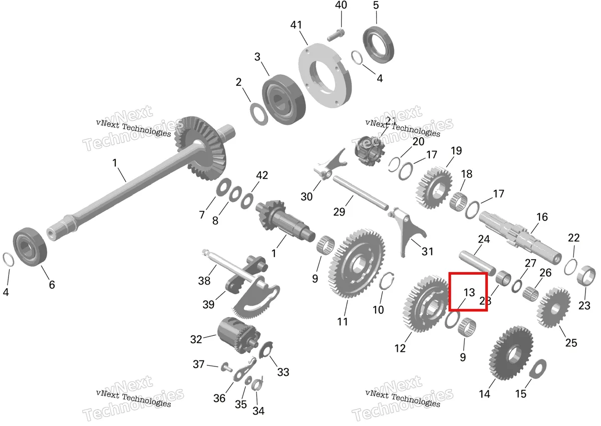 Деталь 420427010 на схеме узла 2024 Can-Am Outlander MAX 450 EFI 6X6 - 4ZRA - DPS Package - Tundra Green Rotax - Gearbox