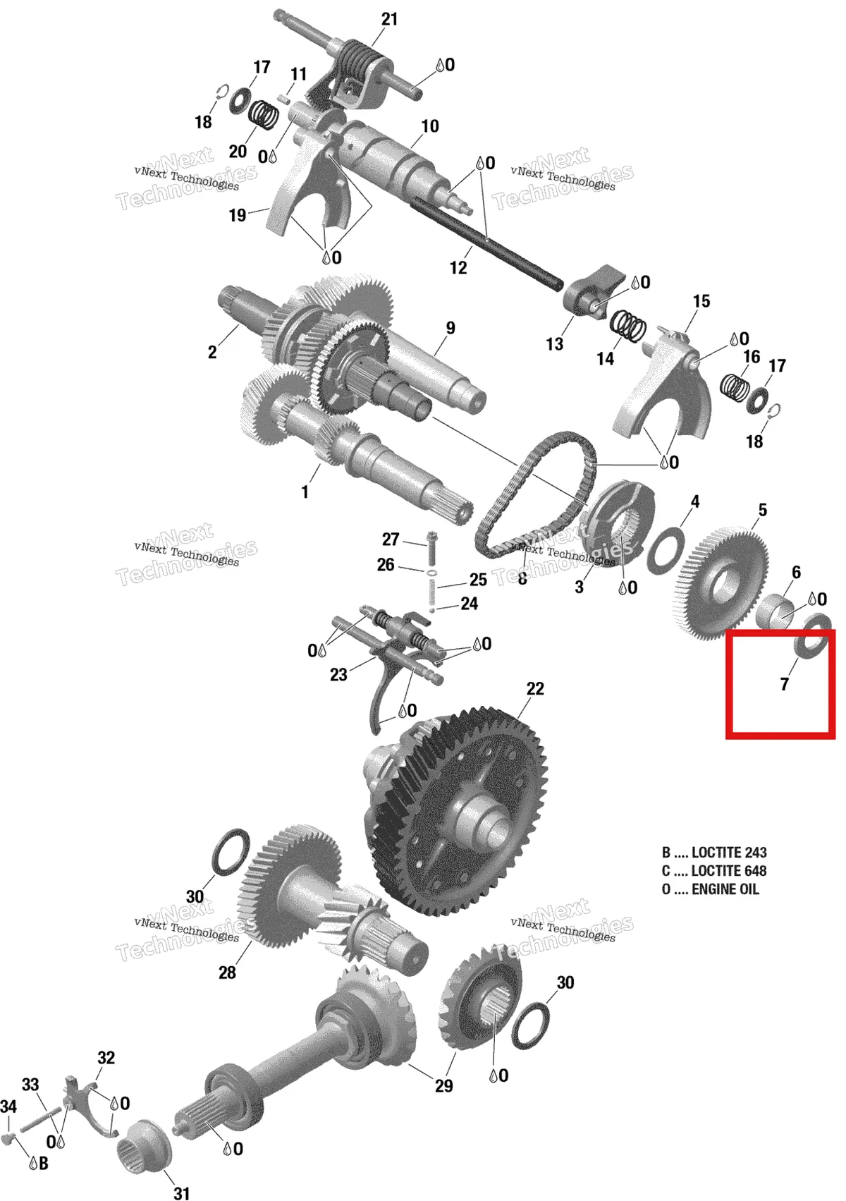 Деталь 420427083 на схеме узла 2019 Can-Am TRAXTER HD8 - T1B SERIES Gear Box 2 - 420686757