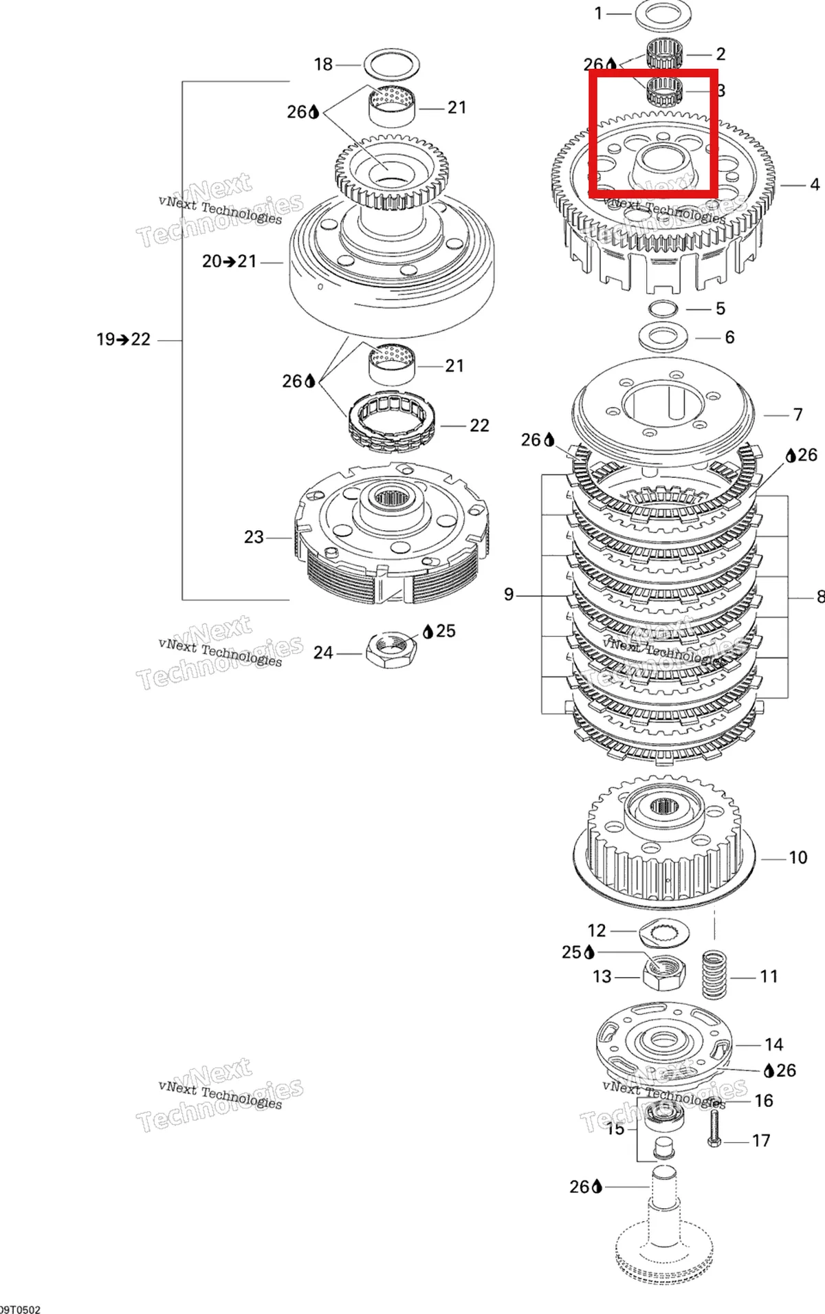 Деталь 420427130 на схеме узла 2005 Can-Am Traxter XT Clutch