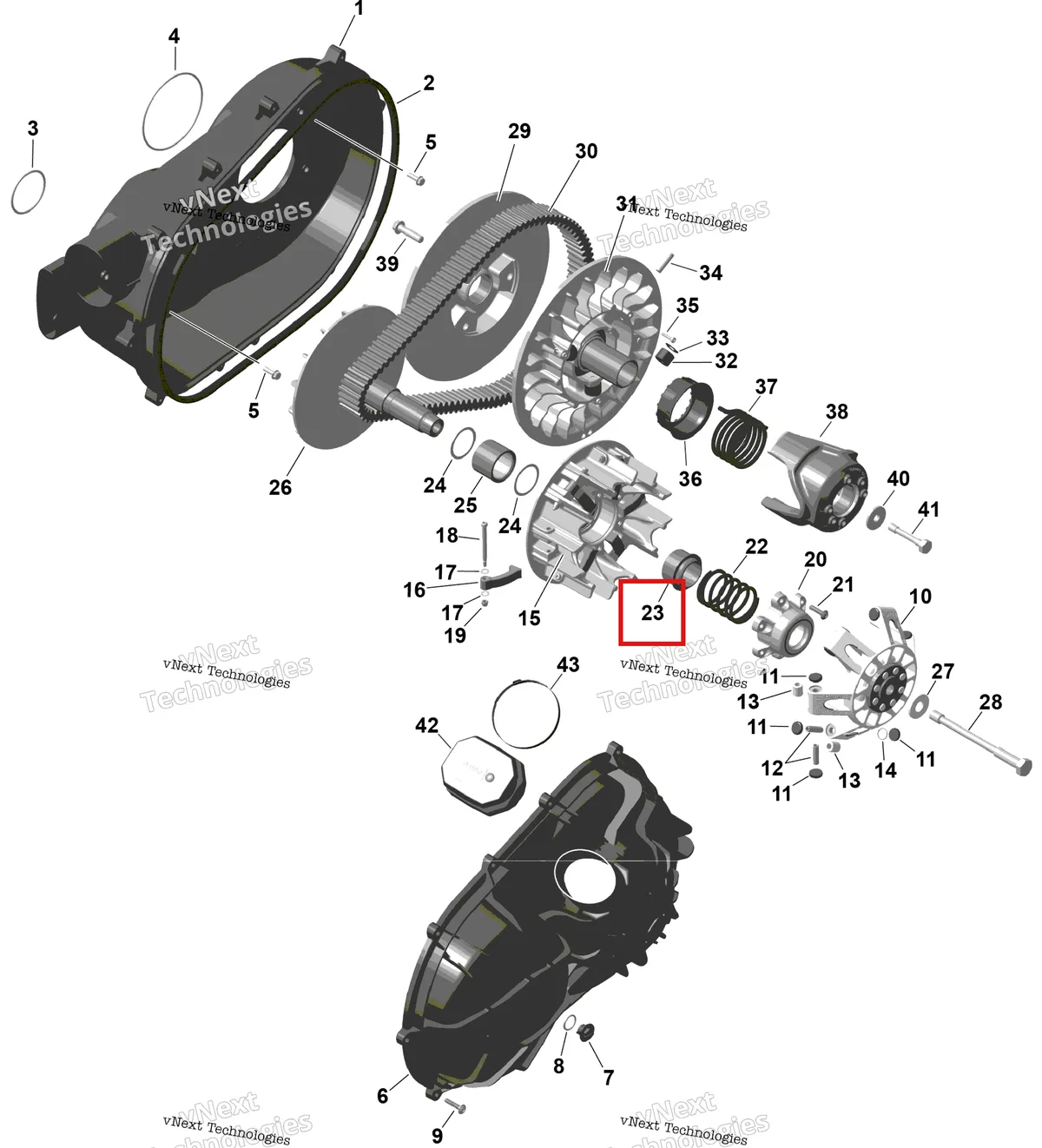 Деталь 420427210 на схеме узла 2026 Can-Am Defender - HD9 - BASE - 6WTA - Compass Green - 62