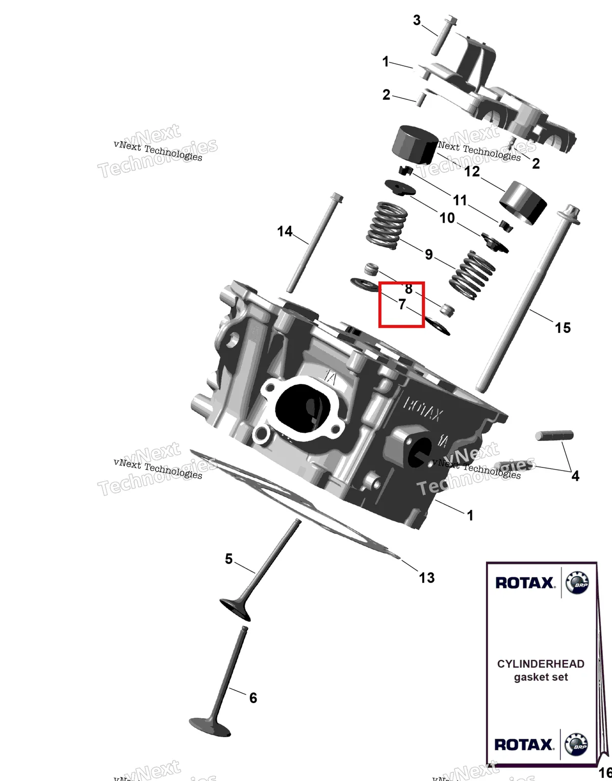 Деталь 420427350 (Пружина сиденье Can-Am Outlander 4x4 DPS 700 (2025) (420427350)) на схеме узла 2026 Can-Am OUTLANDER - 2X4 - STD - 500 - 1KTB - Legion Red Rotax - Cylinder Head