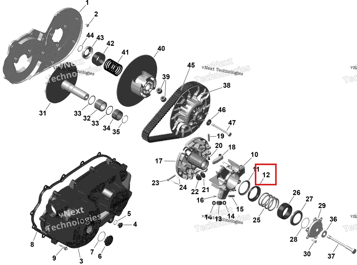 Деталь 420427801 (Пружина опора Can-Am Maverick MAX Turbo RR XRS Smart Shock (2024) (420427801)) на схеме узла 2026 Can-Am OUTLANDER - 2X4 - STD - 500 - 1KTB - Legion Red Rotax - Cvt