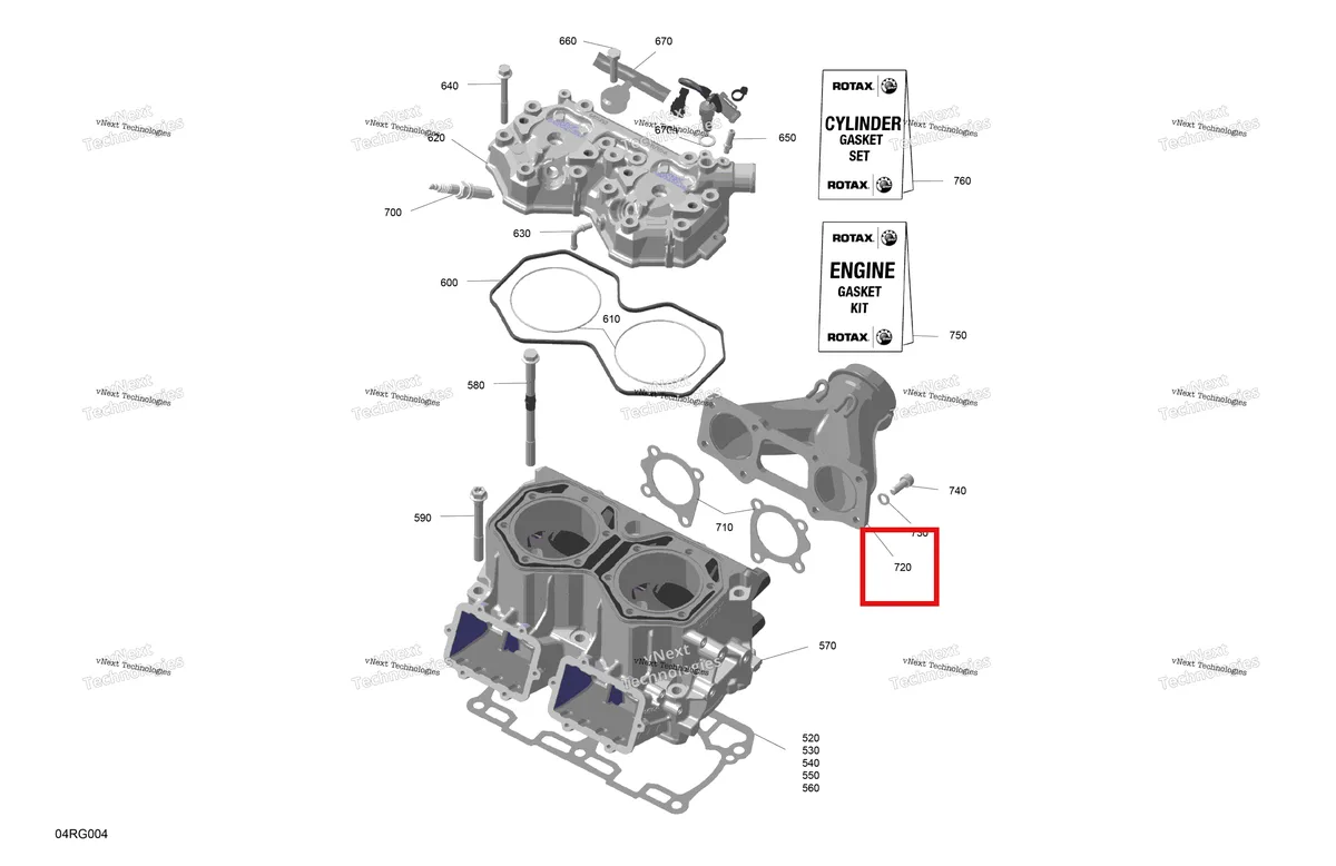 Деталь 420430041 на схеме узла 2027 Ski-Doo BACKCOUNTRY - Adrenaline - 850 E-TEC - UGVA - Deep Black - 16X146X2.0P Track Rotax - Cylinder