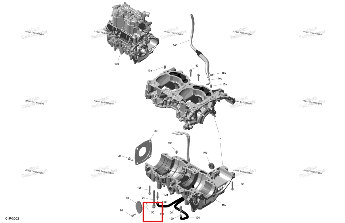 Деталь 420430373 на схеме узла 2027 Ski-Doo SUMMIT - NEO - 600 EFI - TWVA - Deep Black - 14X146X1.6CF Track Rotax - Crankcase