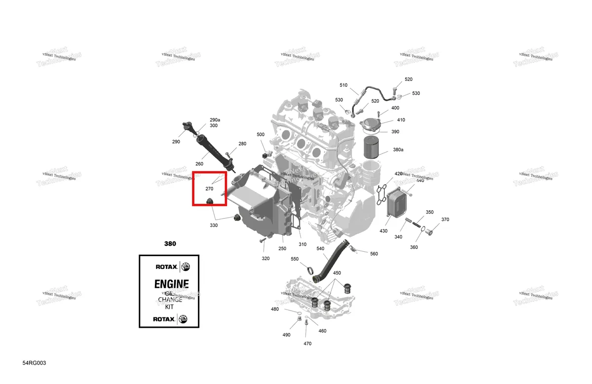 Деталь 420430440 (Уплотнительное кольцо) на схеме узла 2027 Ski-Doo RENEGADE - X-RS - 900 ACE TURBO R - DAVM - Circuit Yellow - 15X137X1.25IR Track Rotax - Engine Lubrication