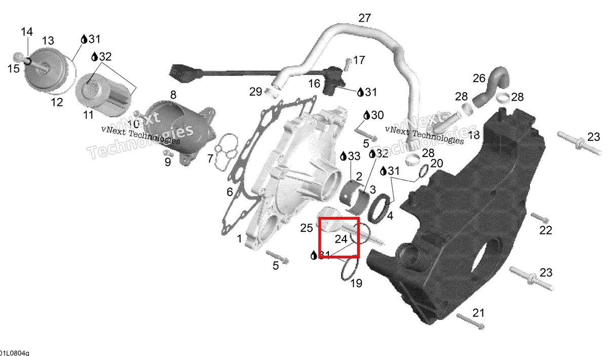 Деталь 420430590 (Уплотнительное кольцо) на схеме узла 2008 Ski-Doo Expedition V-1300 Oil System
