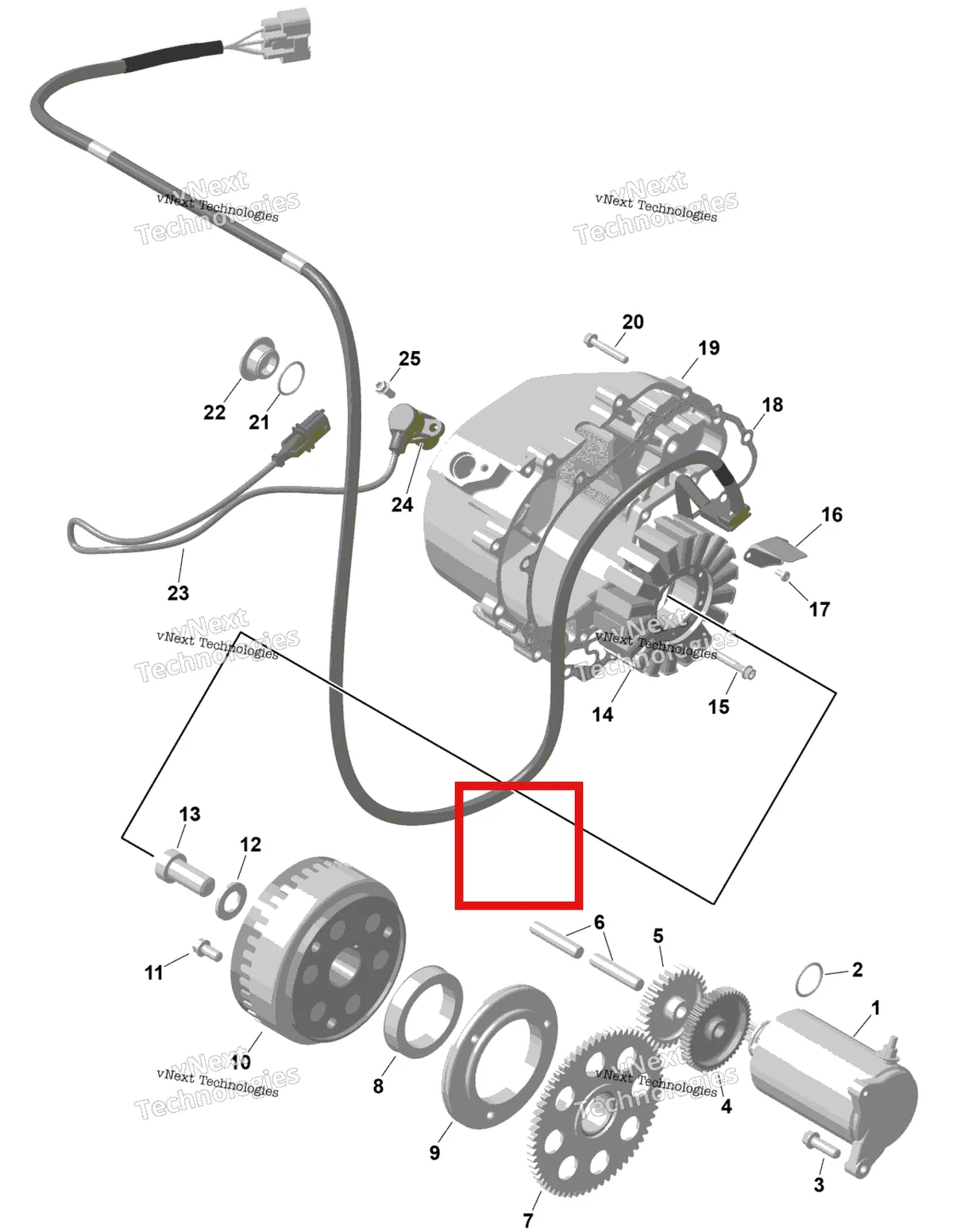 Деталь 420430782 (Уплотнительное кольцо) на схеме узла 2026 Can-Am Defender - HD9 - BASE - 6WTA - Compass Green - 62
