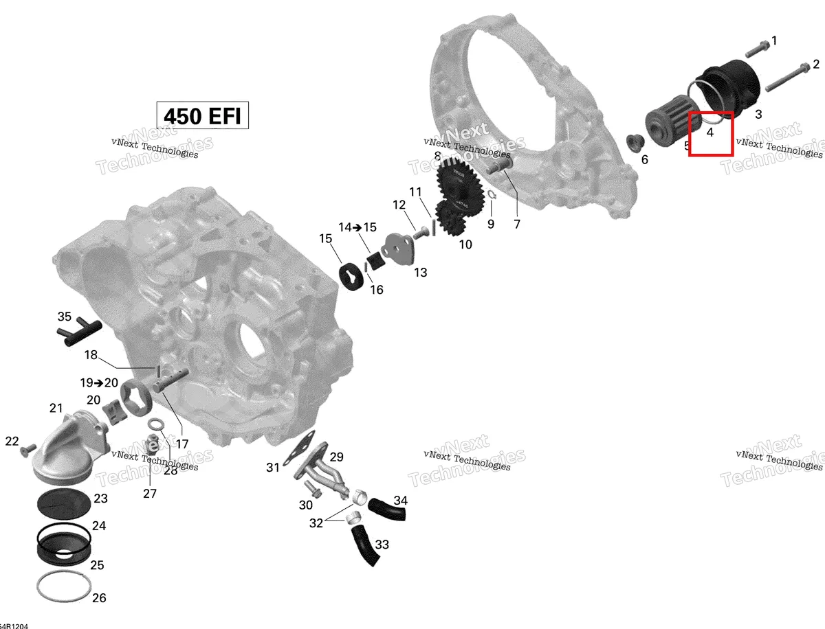 Деталь 420430920 на схеме узла 2015 Can-Am DS 450EFI STD Engine Lubrication
