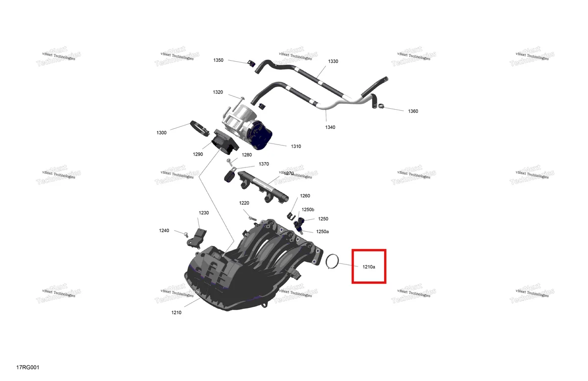 Деталь 420431662 (Прокладка) на схеме узла 2027 Ski-Doo SKANDIC - LE - 900 ACE - AHVA - Deep Black - 20X154X1.5CSS Track Rotax - Air Intake Manifold And Throttle Body