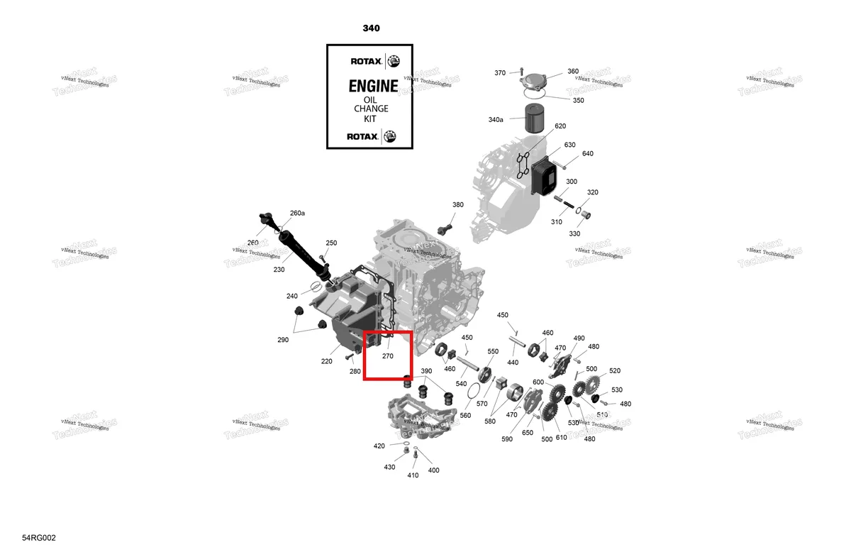 Деталь 420431770 (Прокладка) на схеме узла 2027 Ski-Doo TUNDRA - LE - 600 ACE - GNVB - Deep Black - 16X154X1.5CH Track Rotax - Engine Lubrication