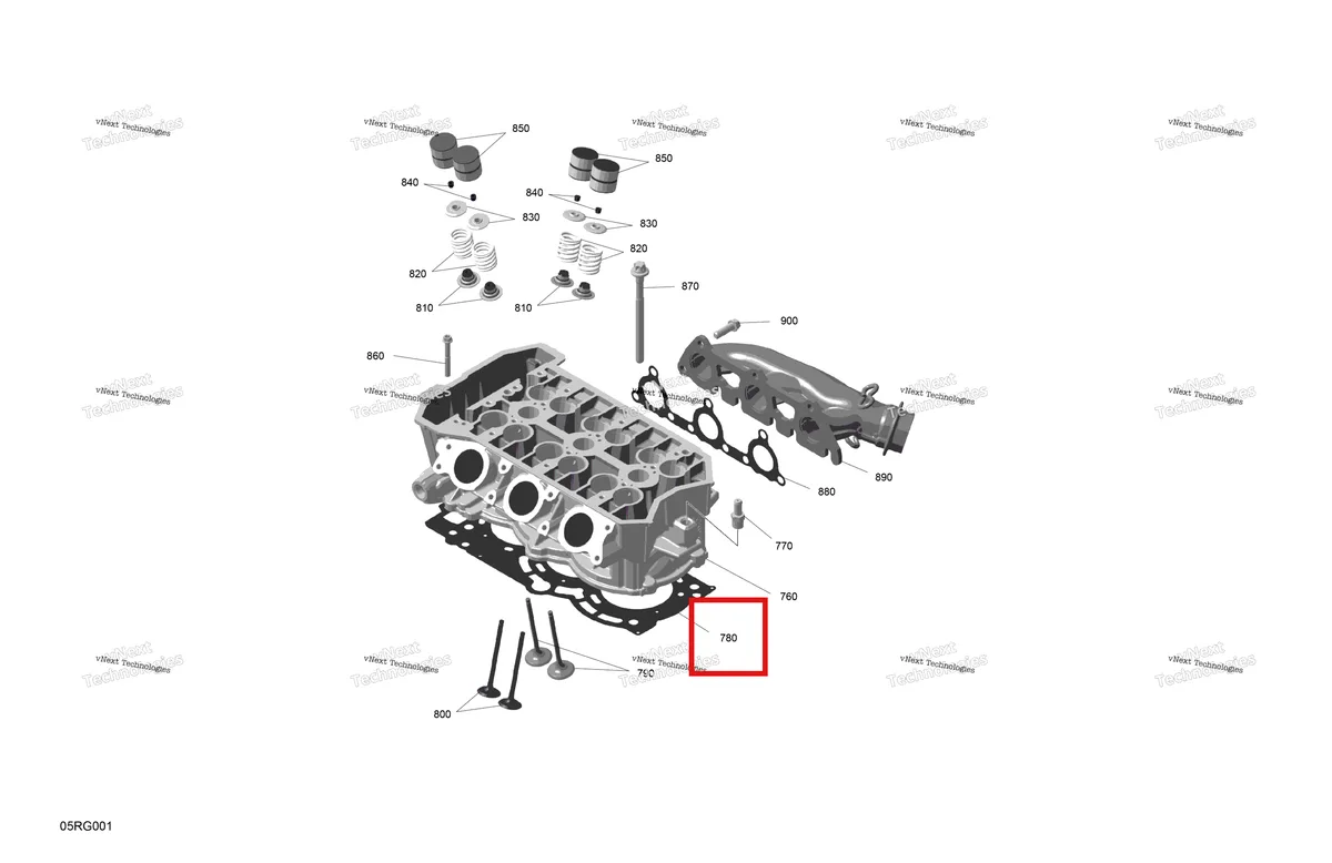 Деталь 420431813 на схеме узла 2027 Ski-Doo SKANDIC - LE - 900 ACE - AHVA - Deep Black - 20X154X1.5CSS Track Rotax - Cylinder Head
