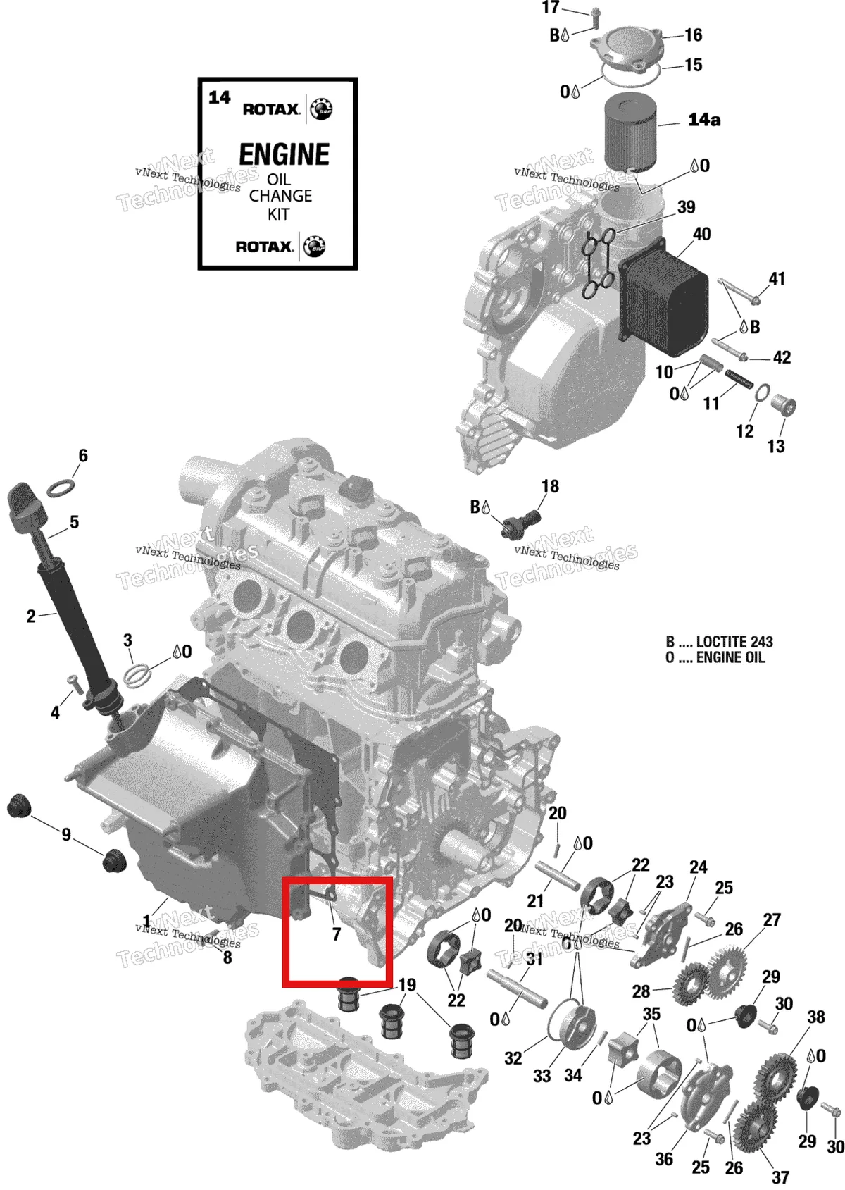 Схема применяемости: Смазка двигателя, Lynx 49 Ranger 4 Stroke 420431840