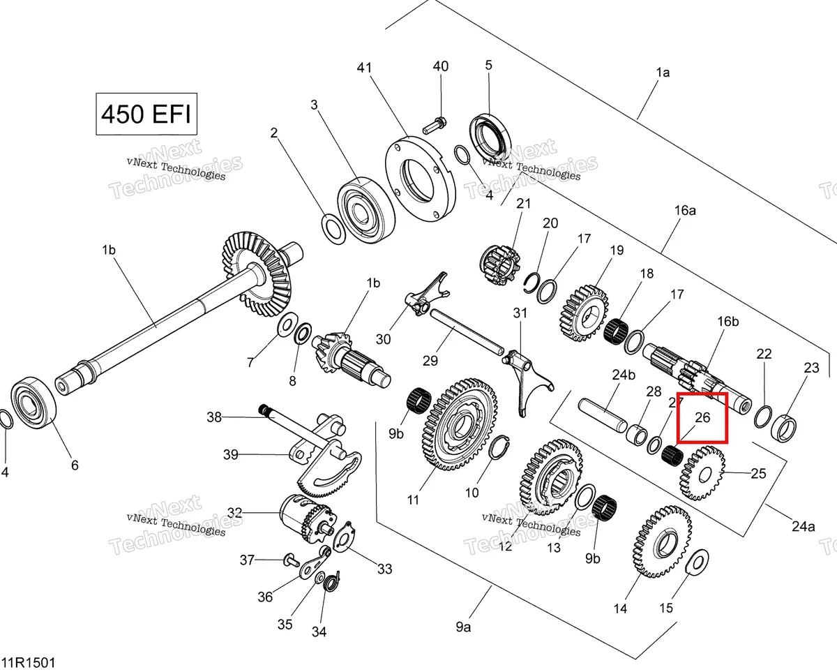 Деталь 420432032 на схеме узла 2015 Can-Am OUTLANDER L MAX 450 EFI Gear Shift