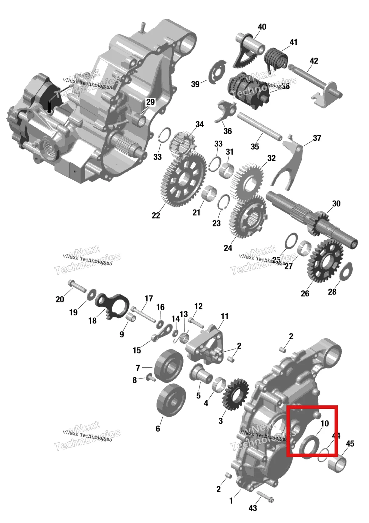 Деталь 420435731 на схеме узла Rotax - Gearbox 2
