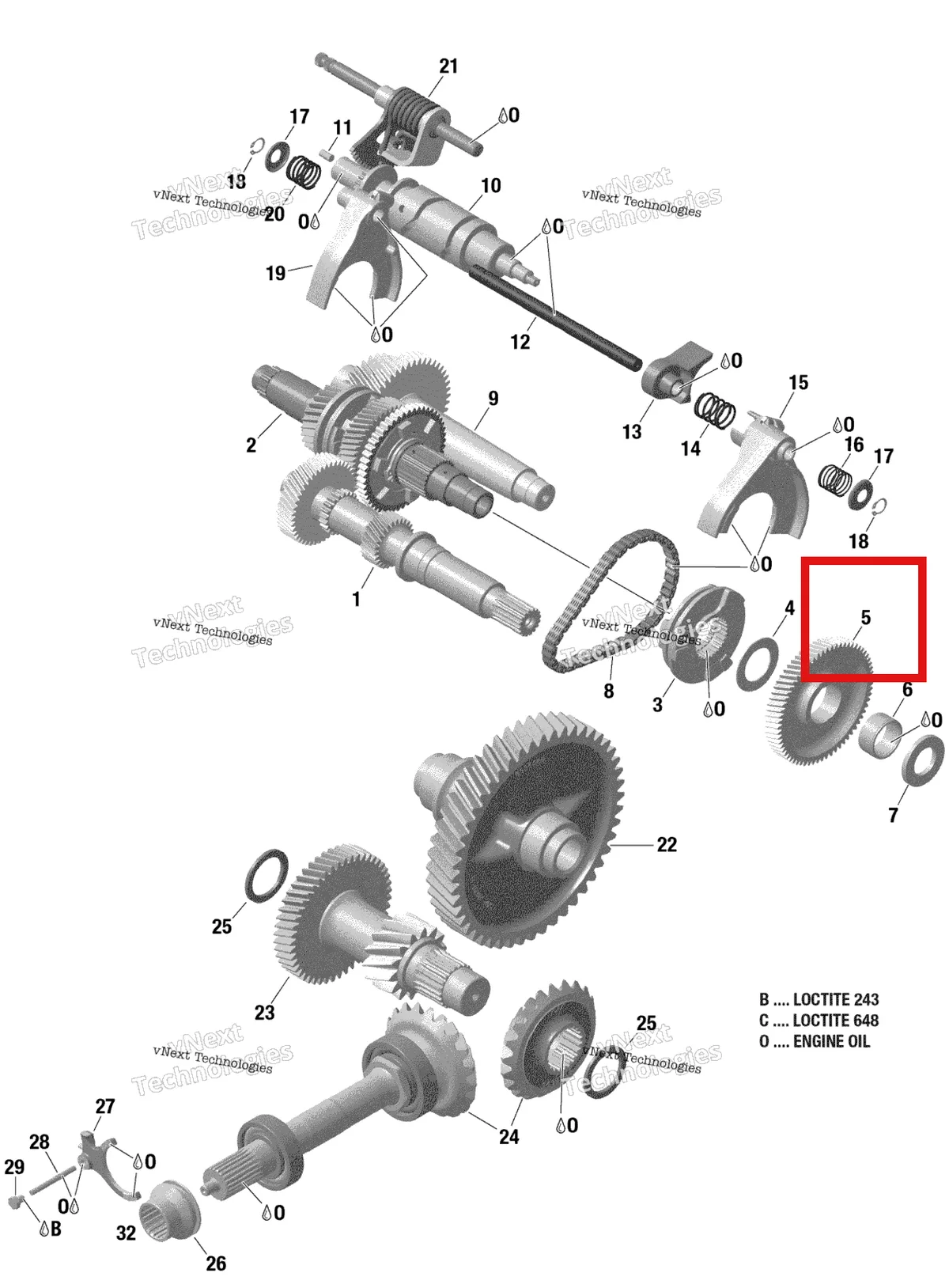 Деталь 420435902 на схеме узла 2019 Can-Am MAVERICK TRAIL 800 - BASE/DPS - T2B SERIES Gear Box 2 - 420686758 - Base