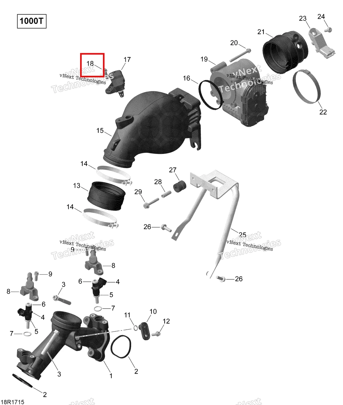 Деталь 420440209 на схеме узла 2017 Can-Am Maverick Air Intake Manifold And Throttle Body - Turbo