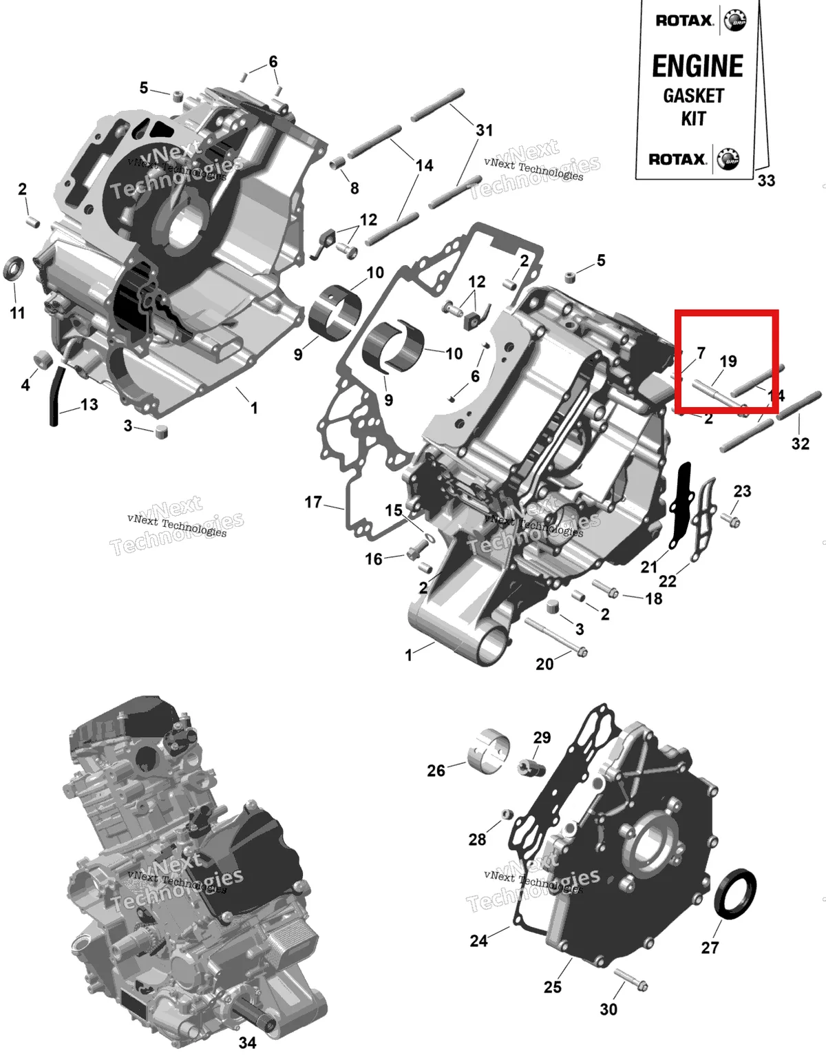 Деталь 420440402 (Деталь Hex. Screw M8 X 65) на схеме узла 2026 Can-Am RENEGADE - 4X4 - XMR - 1000R EFI - 5UTA - Hyper Silver Rotax - Crankcase
