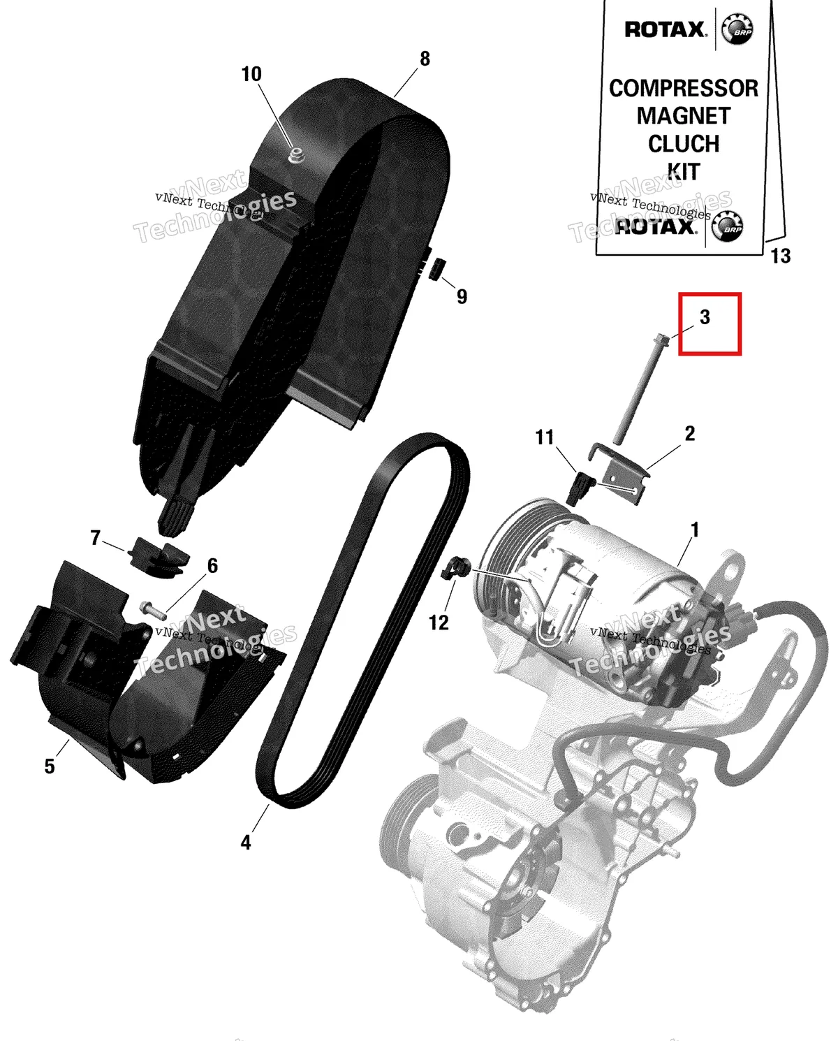 Деталь 420440412 (Деталь Screw M8x90) на схеме узла 2020 Can-Am Defender HD10 - Limited Engine - Air Conditionning - 1010 Tss