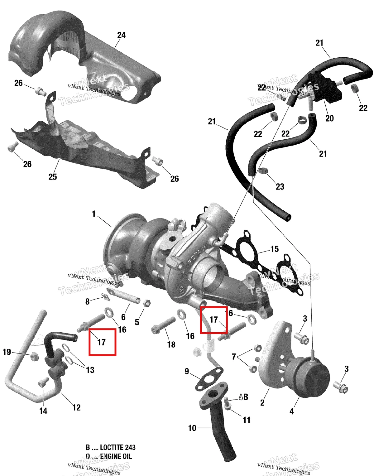 Деталь 420440692 на схеме узла 2019 Can-Am Maverick Turbo Turbocharger