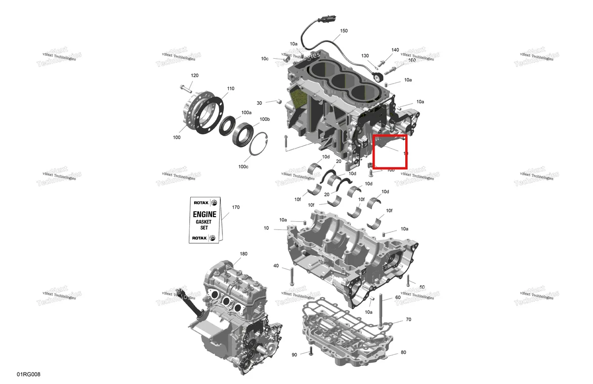 Деталь 420440861 на схеме узла 2027 Ski-Doo EXPEDITION - LE - 900 ACE TURBO - ACVA - Deep Black - 20X154X1.5CSS Track Rotax - Crankcase