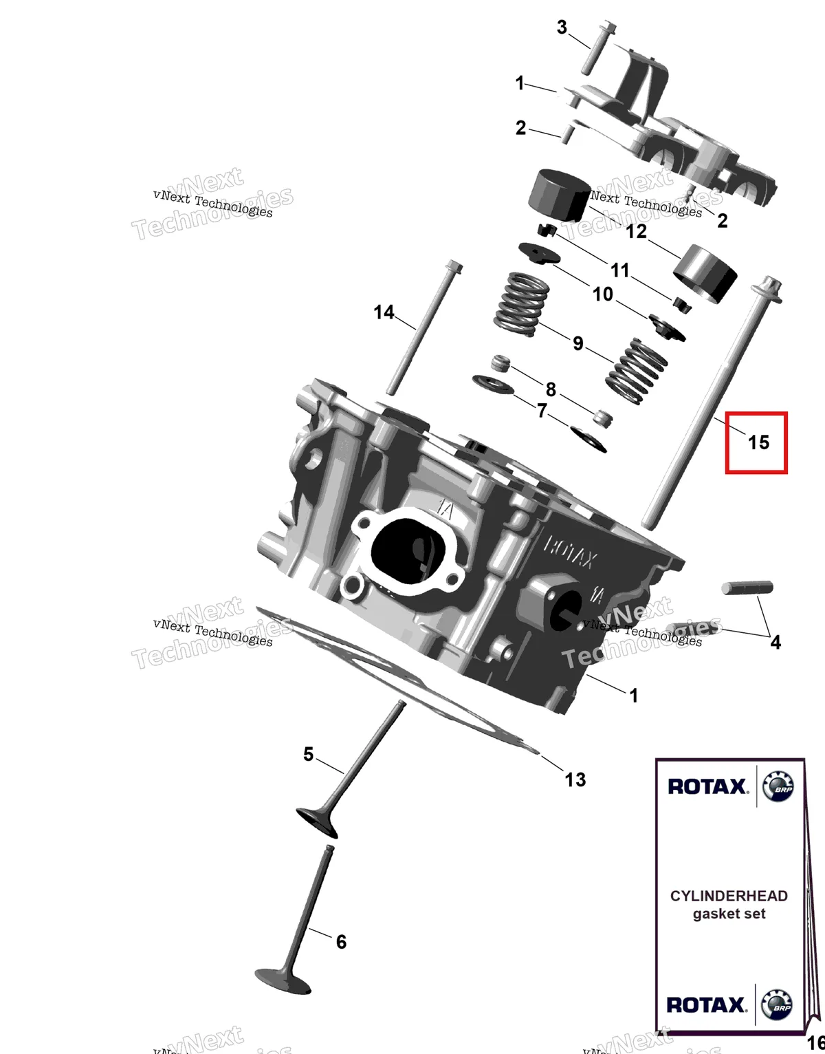 Деталь 420441284 на схеме узла 2026 Can-Am OUTLANDER - 2X4 - STD - 500 - 1KTB - Legion Red Rotax - Cylinder Head