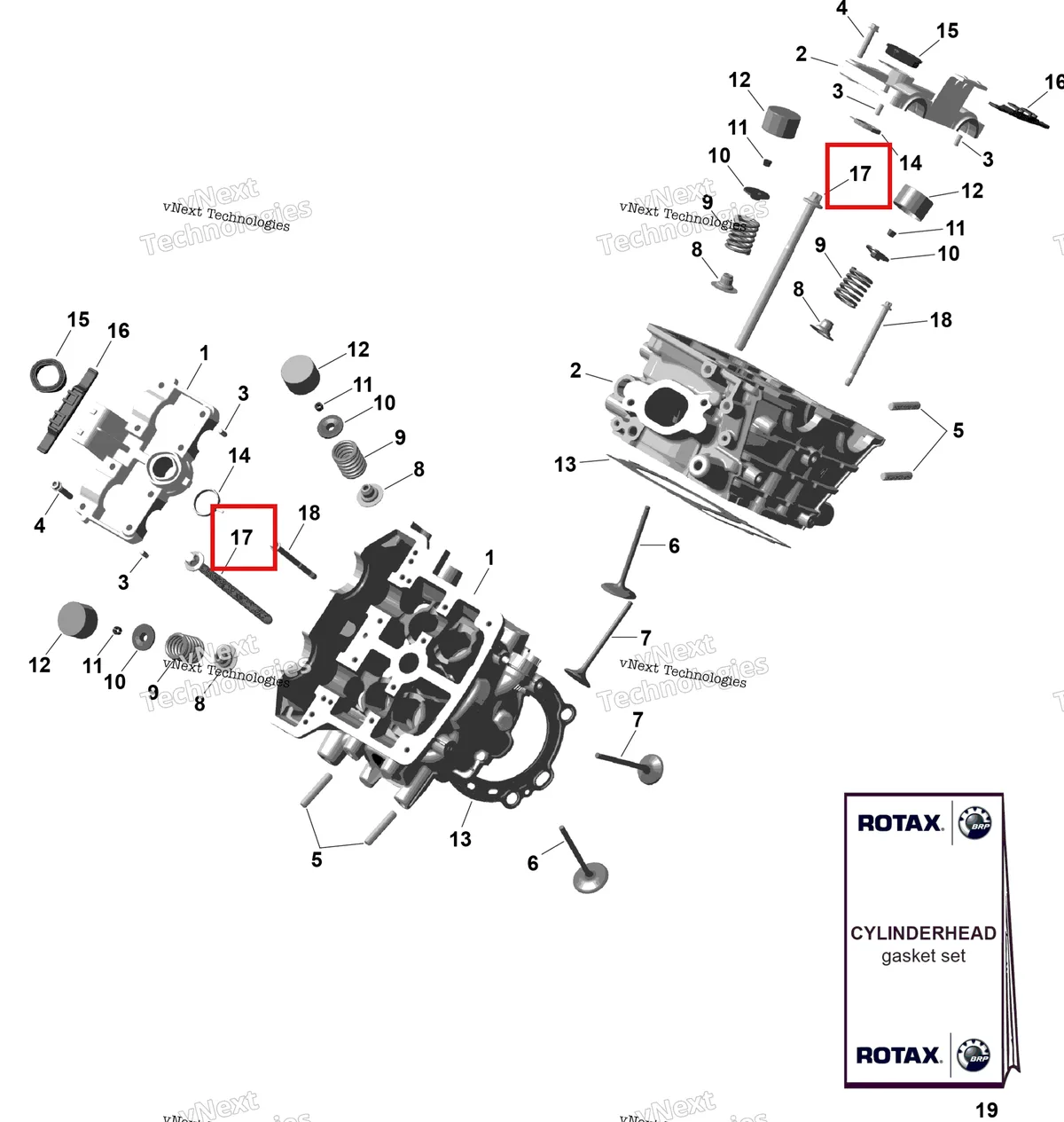 Деталь 420441287 (Винт torx M10 × 159 Can-Am Outlander 4x4 XT 1000R (2025) (420441287)) на схеме узла 2026 Can-Am OUTLANDER - 4X4 - BACKCOUNTRY - 1000R - 4NTA - CALI - Dark Camo Rotax - Cylinder Head