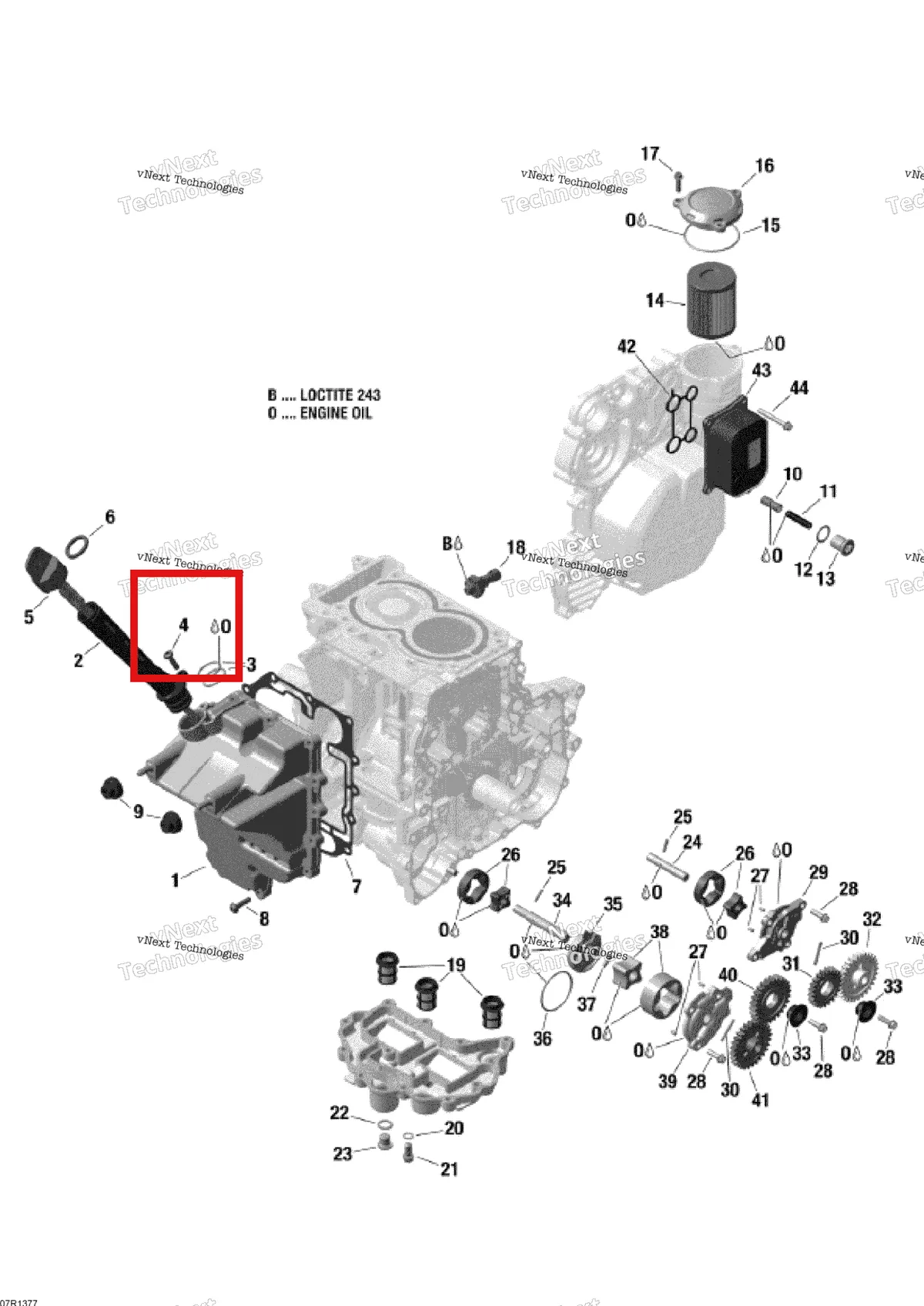 Деталь 420441381 (Деталь Torx-tr-screw 6x20. Tightening Torque 10nm +/- 12%) на схеме узла XU Engine Lubrication