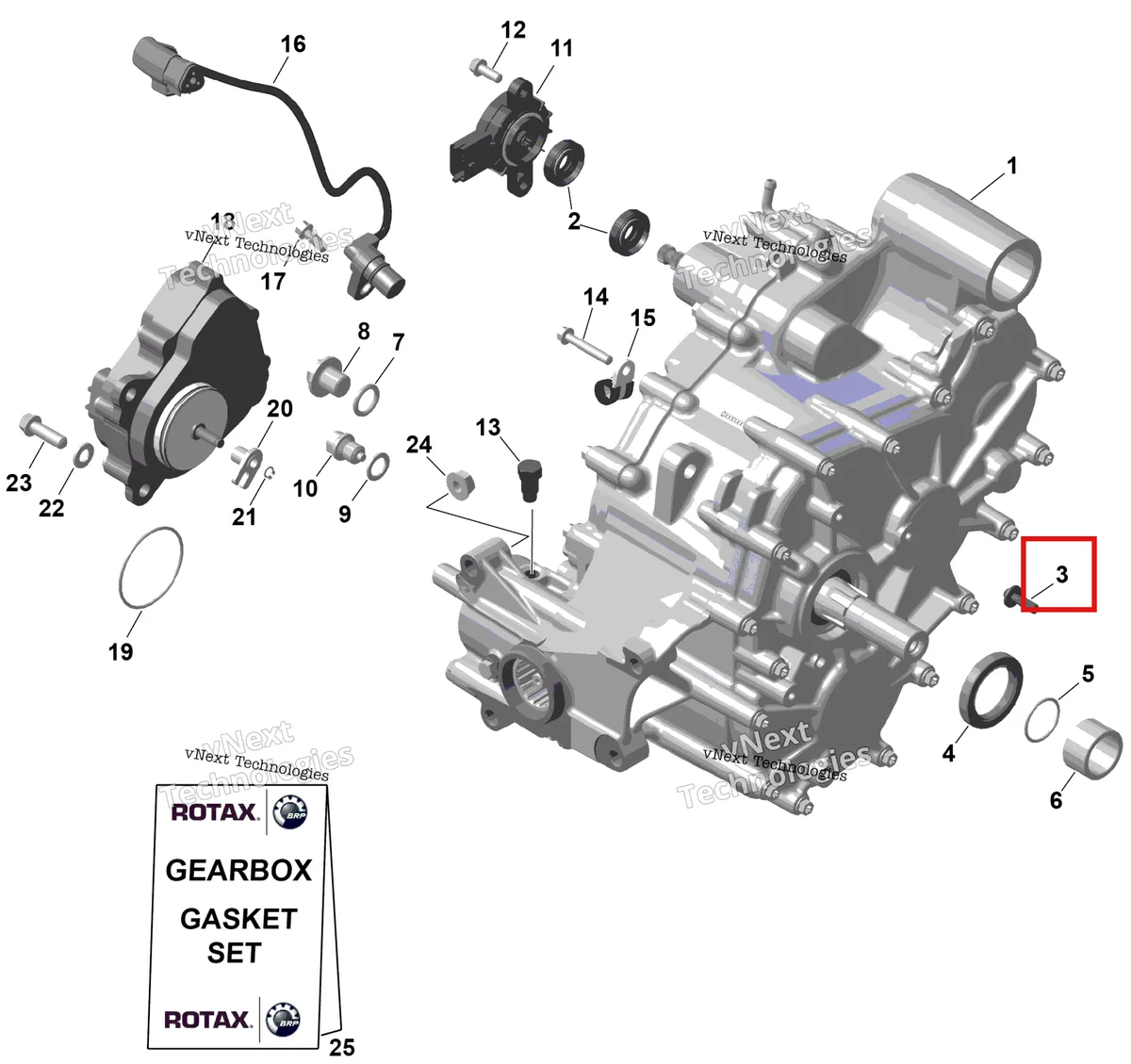 Деталь 420441433 (Distance винт M6 Can-Am Outlander 1000R EFI XMR (2022) (420441433)) на схеме узла 2026 Can-Am RENEGADE - 4X4 - XMR - 1000R EFI - 5UTA - Hyper Silver Rotax - Gearbox