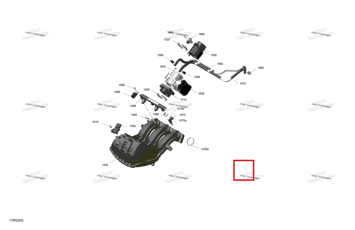 Деталь 420441575 на схеме узла 2027 Ski-Doo EXPEDITION - SPORT - 600 ACE - KCVA - Neo Yellow - 16X154X1.5CH Track Rotax - Air Intake Manifold And Throttle Body