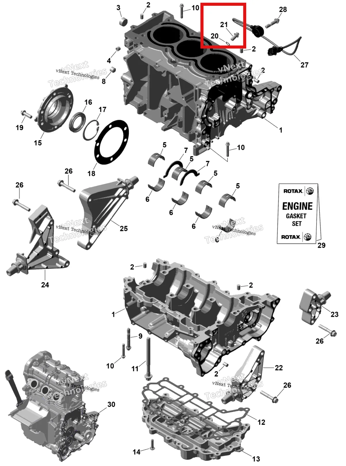Схема применяемости: Torx винт фланцевый M8 × 16 Sea-Doo Spark (2016) (420441653)