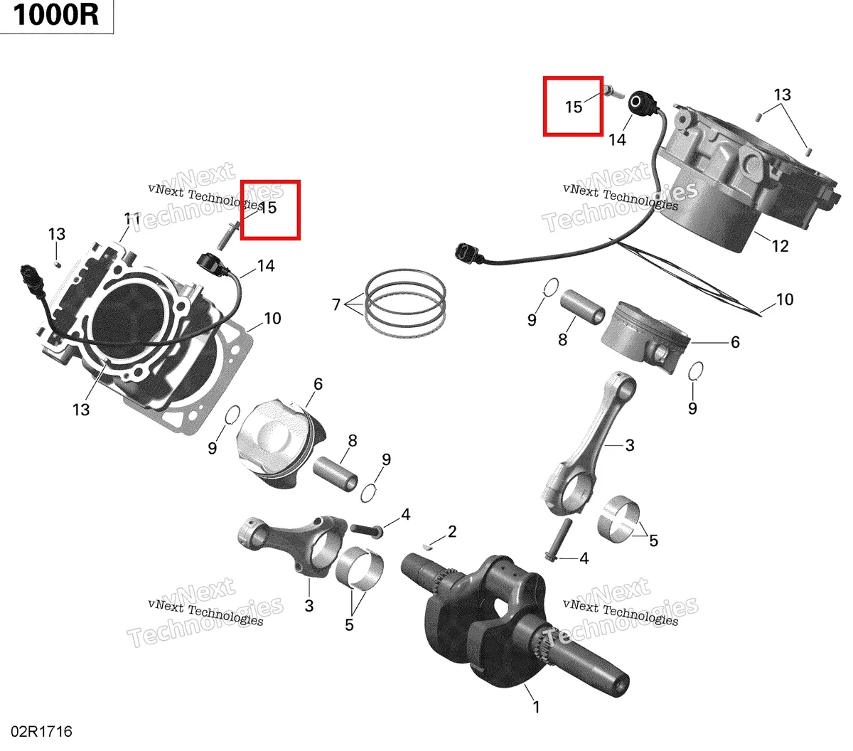 Деталь 420441751 на схеме узла 2020 Can-Am Commander 1000R EFI Crankshaft, Piston And Cylinder - 1000R